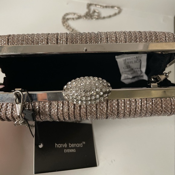 Harve Benard Silver/Glitter Hard Shell Clutch - Picture 4 of 4